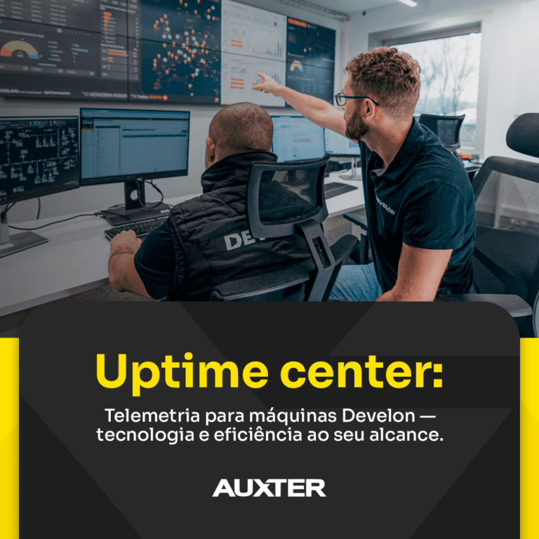 Uptime center: Telemetria para máquinas Develon — tecnologia e eficiência ao seu alcance.
